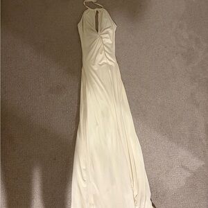 Peppermayo pastel yellow Backless Maxi Dress